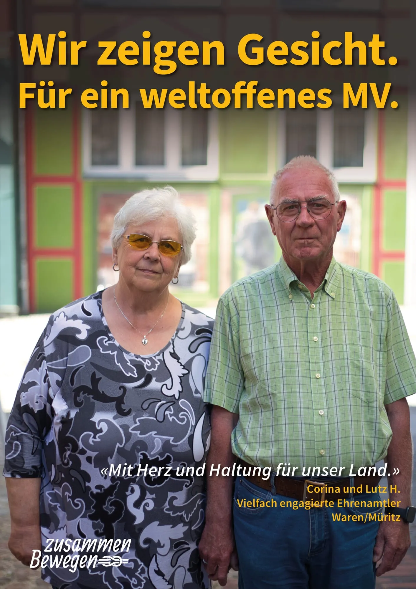 Plakat: «Mit Herz und Haltung für unser Land.» — Waren/Müritz