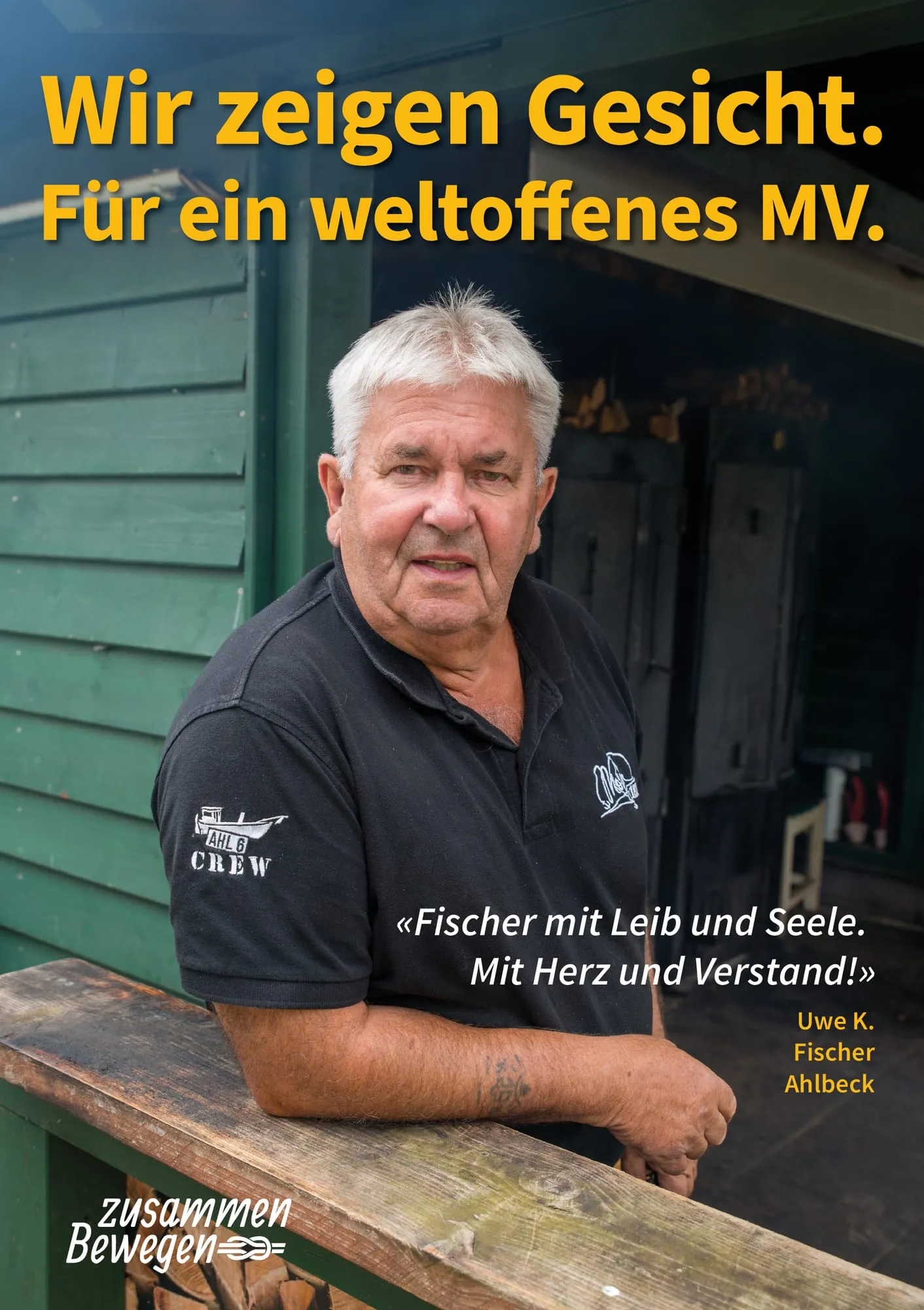 Plakat: «Fischer mit Leib und Seele. Mit Herz und Verstand!» — Ahlbeck