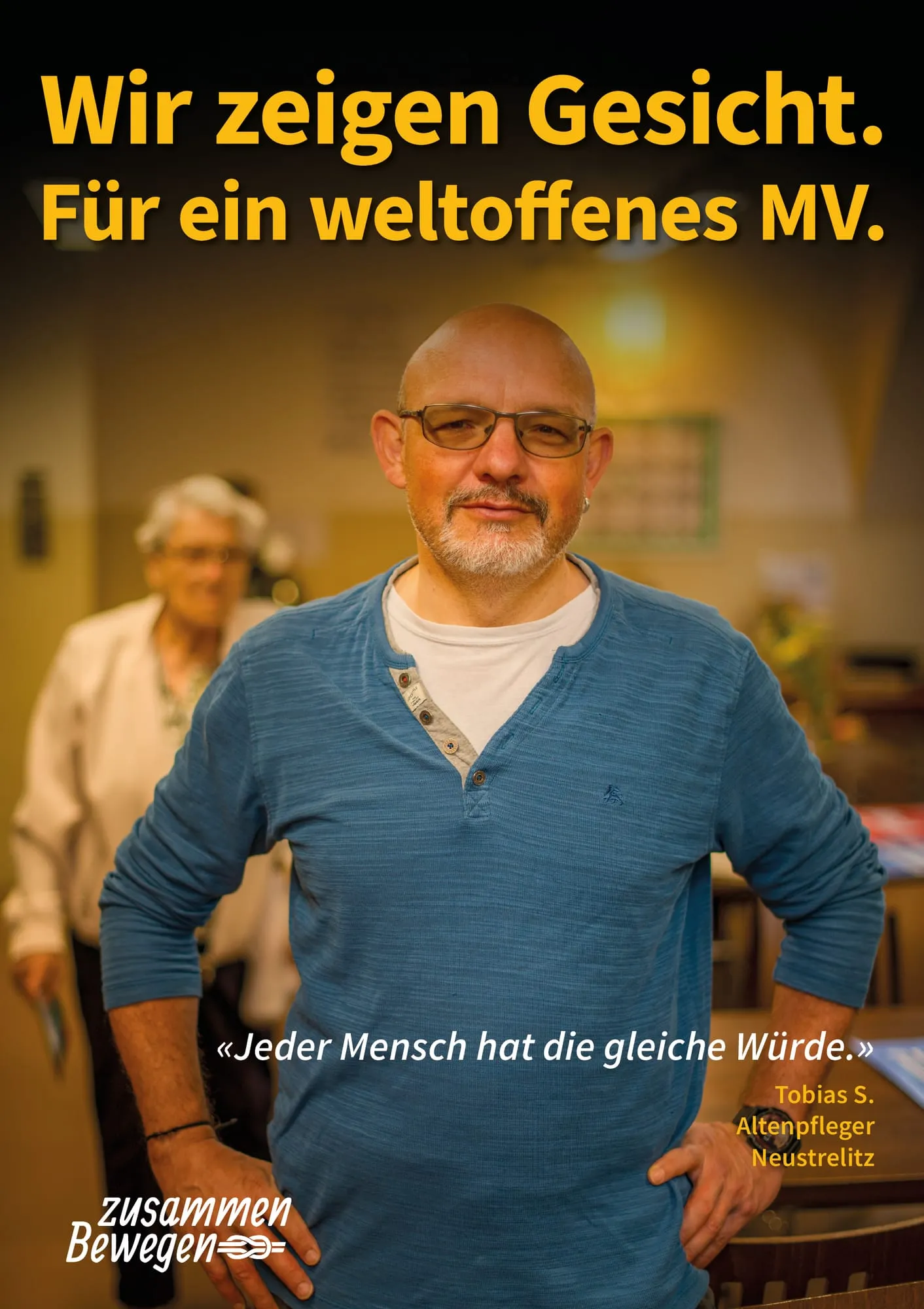 Plakat: «Jeder Mensch hat die gleiche Würde.» — Neustrelitz